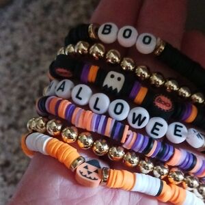 Halloween Themed Beaded Bracelets